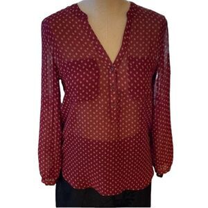 Gap red paisley Blouse XS
